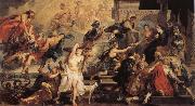 Peter Paul Rubens Henr IV himmelsfard and regeringsproklamationen painting